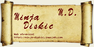 Minja Diskić vizit kartica